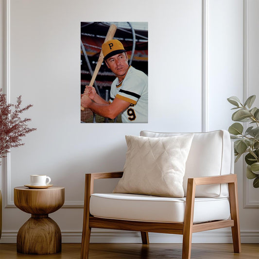 Bill Mazeroski Pittsburgh Pirates | Vintage Player Portrait | Baseball Legend Poster - Sports Poster
