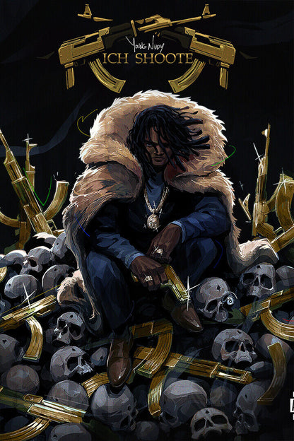 Young Nudy Rich Shooter | Album Cover Poster | Hip Hop Wall Art
