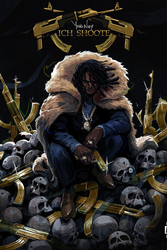 Young Nudy Rich Shooter | Album Cover Poster | Hip Hop Wall Art