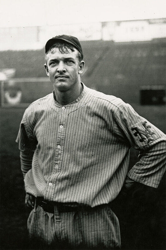 Christy Mathewson Portrait | New York Giants Legend | Black and White Photo Poster - Vintage & Retro Poster