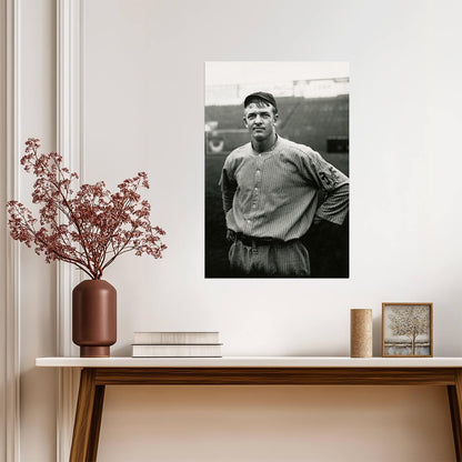 Christy Mathewson Portrait | New York Giants Legend | Black and White Photo Poster - Vintage & Retro Poster