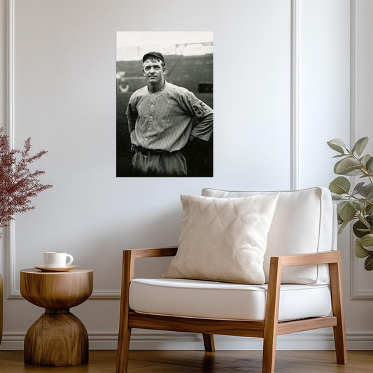 Christy Mathewson Portrait | New York Giants Legend | Black and White Photo Poster - Vintage & Retro Poster