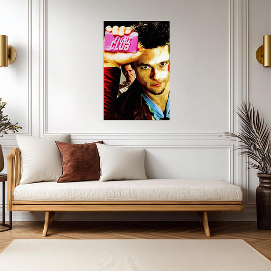 Fight Club | Edward Norton with Pink Soap Bar | Movie Poster - Movies & TV Poster