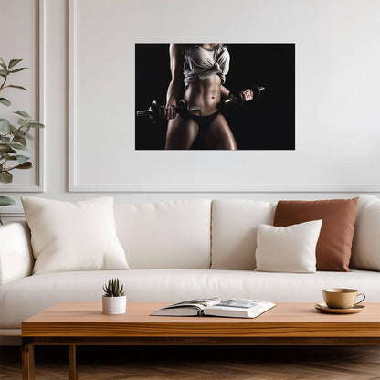 Sexy Fitness Woman | Bodybuilding Motivation Art | Gym Wall Decor Poster - Sports Poster