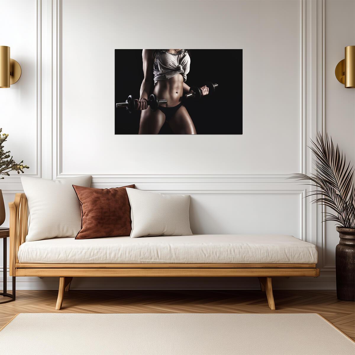 Sexy Fitness Woman | Bodybuilding Motivation Art | Gym Wall Decor Poster - Sports Poster