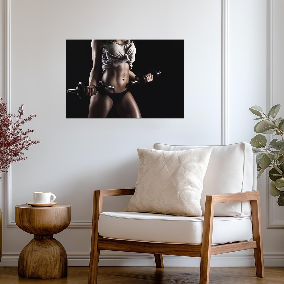 Sexy Fitness Woman | Bodybuilding Motivation Art | Gym Wall Decor Poster - Sports Poster