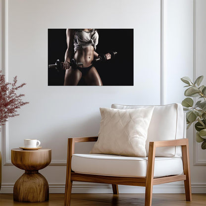 Sexy Fitness Woman | Bodybuilding Motivation Art | Gym Wall Decor Poster - Sports Poster