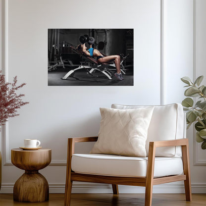 Sexy Woman Athlete | Gym Bodybuilding Photography | Fitness Motivation Poster - Sports Poster