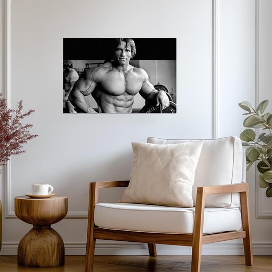 Arnold Schwarzenegger Bodybuilding Portrait | Gym Motivation Art | Fitness Poster - Sports Poster