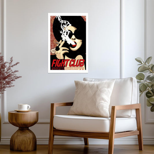 Fight Club | Marla Singer Smoking | Stylized Movie Poster - Movies & TV Poster