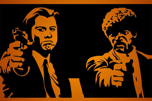 Pulp Fiction | Jules & Vincent Illustrated Poster | Quentin Tarantino Film Art - Movies & TV Poster