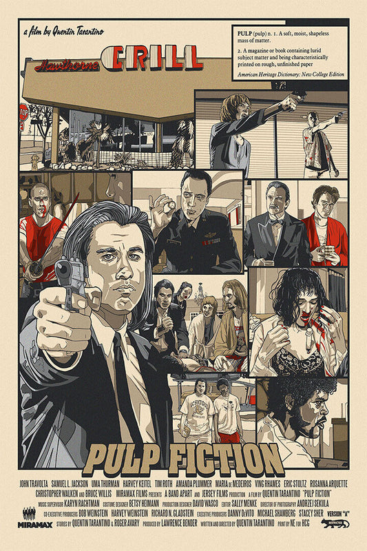Pulp Fiction | Minimalist Movie Poster | Action Crime Art - Movies & TV Poster