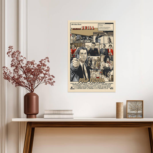 Pulp Fiction | Minimalist Movie Poster | Action Crime Art - Movies & TV Poster
