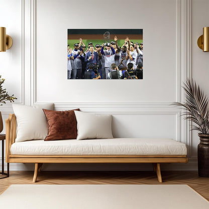 Texas Rangers 2023 World Series Champions | Lifting The Trophy | MLB Victory Poster - Sports Poster