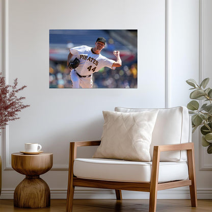 Rich Hill Pittsburgh Pirates | Pitcher Action Photo | Veteran Baseball Player Poster - Sports Poster