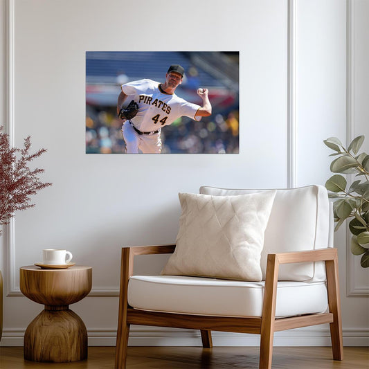 Rich Hill Pittsburgh Pirates | Pitcher Action Photo | Veteran Baseball Player Poster - Sports Poster