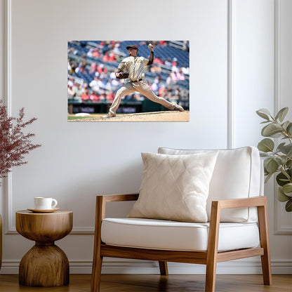 Blake Snell San Diego Padres | Pitching Action Shot | Cy Young Winner Poster - Sports Poster