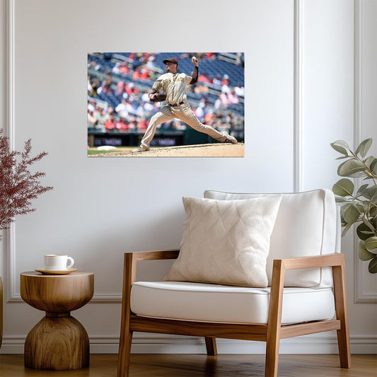 Blake Snell San Diego Padres | Pitching Action Shot | Cy Young Winner Poster - Sports Poster