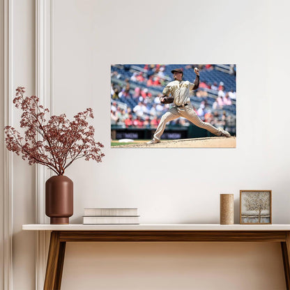 Blake Snell San Diego Padres | Pitching Action Shot | Cy Young Winner Poster - Sports Poster