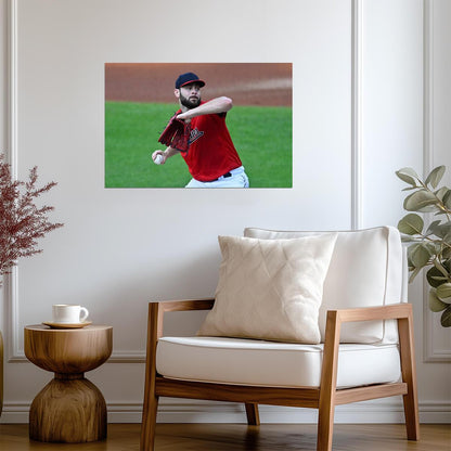 Lucas Giolito Cleveland Guardians | Pitching Action | Baseball Player Poster - Sports Poster