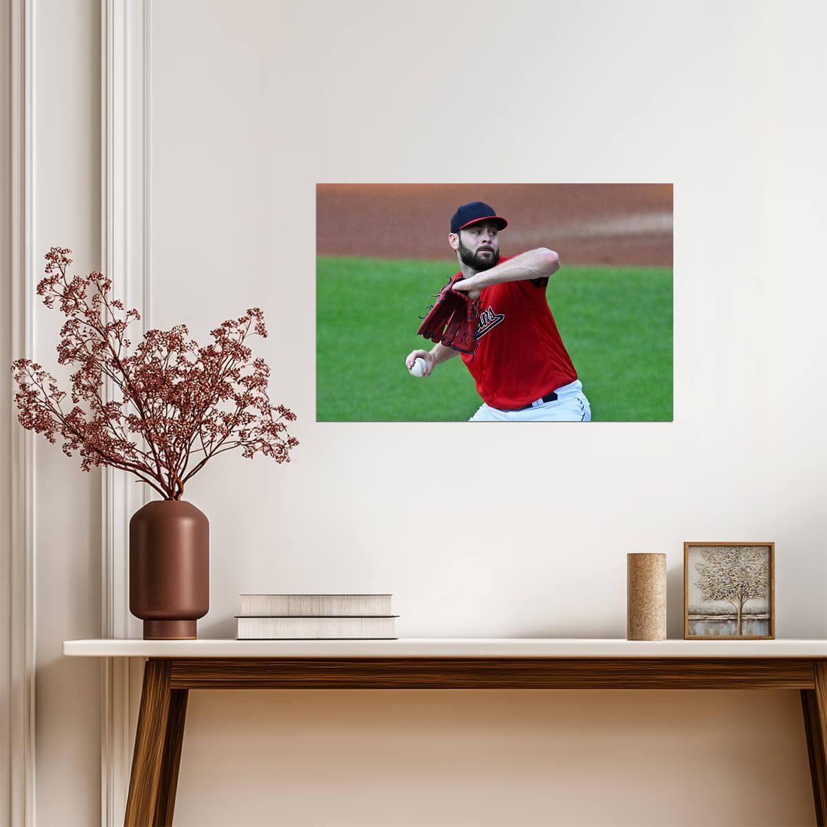 Lucas Giolito Cleveland Guardians | Pitching Action | Baseball Player Poster - Sports Poster