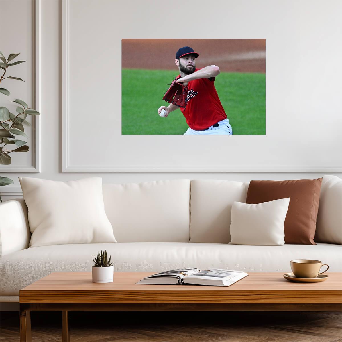 Lucas Giolito Cleveland Guardians | Pitching Action | Baseball Player Poster - Sports Poster
