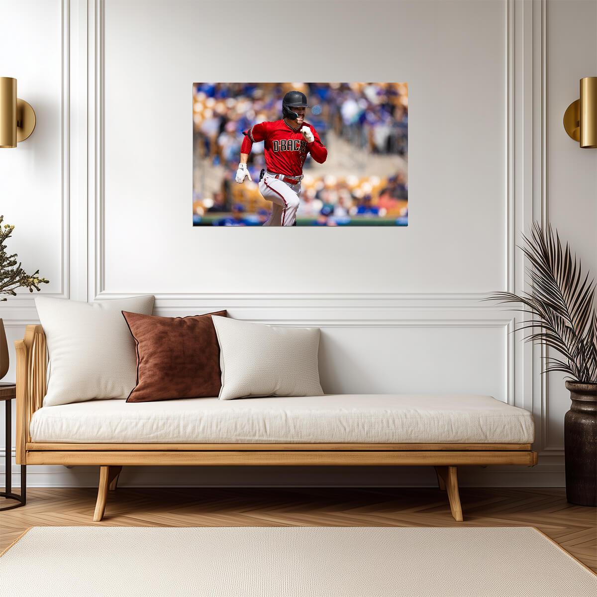 Corbin Carroll Arizona Diamondbacks | Game Action Photo | Baseball Player Poster - Sports Poster