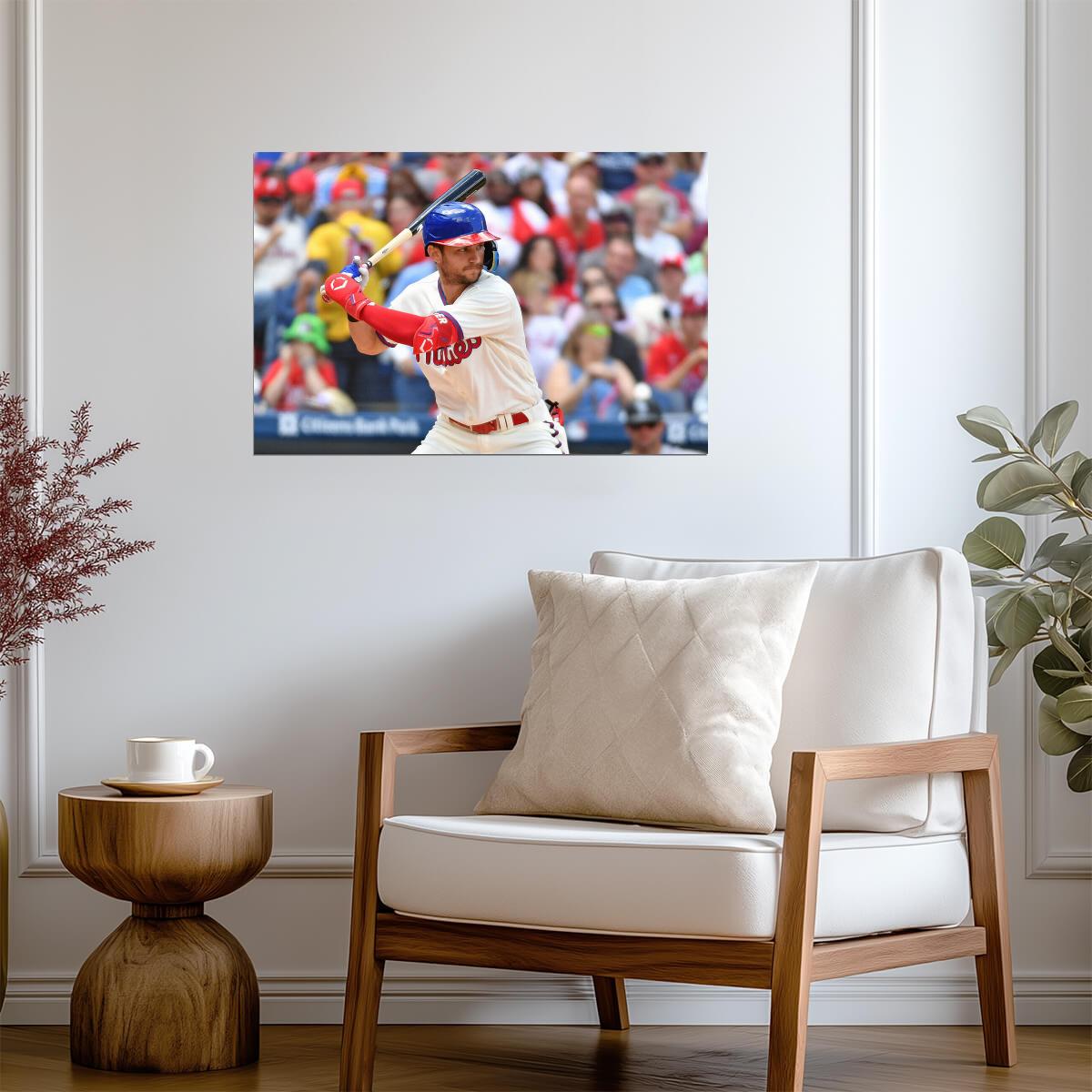 Trea Turner Philadelphia Phillies | At Bat Photo | Baseball Star Poster - Sports Poster