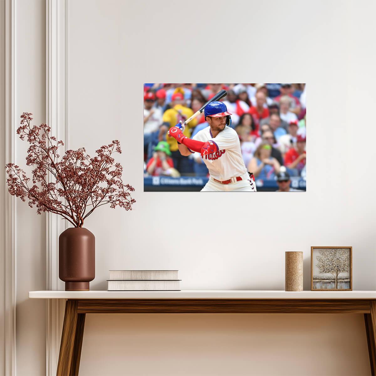 Trea Turner Philadelphia Phillies | At Bat Photo | Baseball Star Poster - Sports Poster