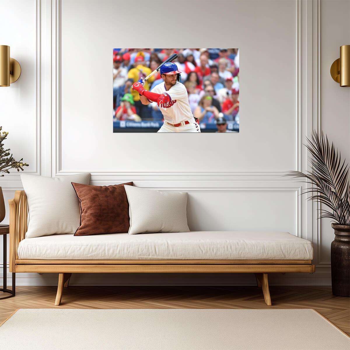 Trea Turner Philadelphia Phillies | At Bat Photo | Baseball Star Poster - Sports Poster
