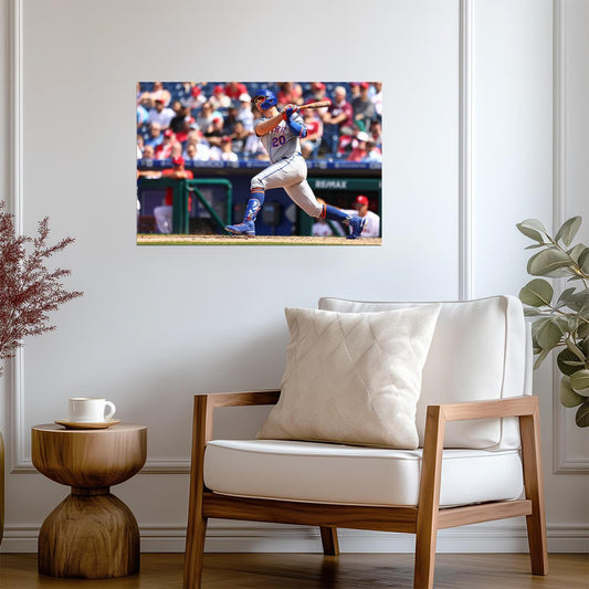 Pete Alonso New York Mets | Hitting Action Shot | Baseball Star Poster - Sports Poster