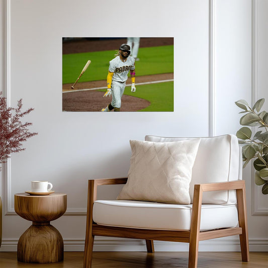 Fernando Tatis Jr. San Diego Padres | Bat Flip Photo | Baseball Star Poster - Sports Poster