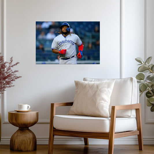 Vladimir Guerrero Jr. Toronto Blue Jays | Game Action | Baseball Star Poster - Sports Poster