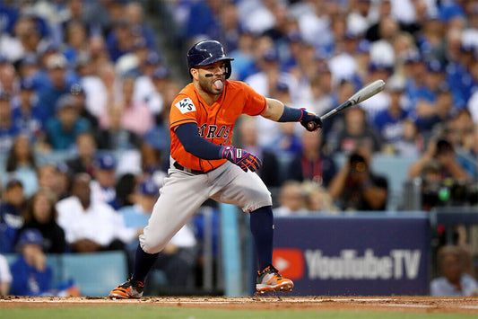 Jose Altuve Houston Astros | Hitting Action Shot | Baseball Star Poster - Sports Poster