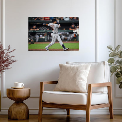 Miguel Cabrera Detroit Tigers | Hitting Action Shot | Baseball Legend Poster - Sports Poster