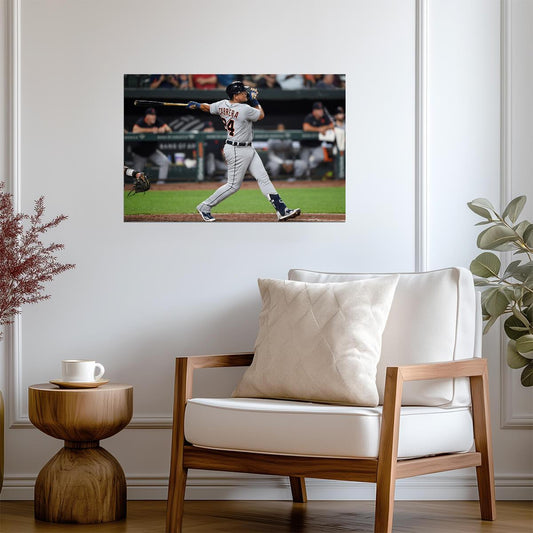 Miguel Cabrera Detroit Tigers | Hitting Action Shot | Baseball Legend Poster - Sports Poster