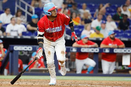Luis Arraez Miami Marlins | Game Action Photo | Baseball Player Poster - Sports Poster