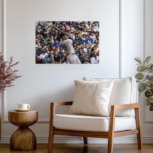 Aaron Judge New York Yankees | Hitting Action Shot | Baseball Star Poster - Sports Poster