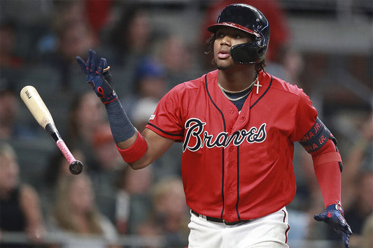 Ronald Acuna Jr. Atlanta Braves | Bat Flip Photo | Baseball MVP Poster - Sports Poster