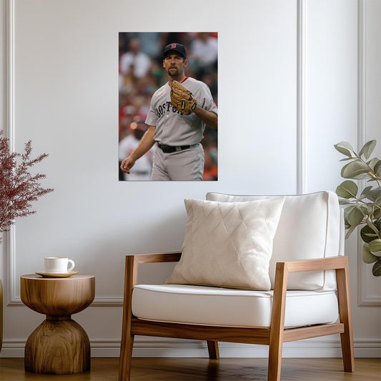 John Smoltz Boston Red Sox | On The Mound | Baseball Hall of Fame Poster - Sports Poster