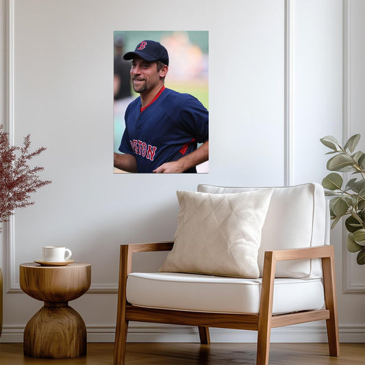 John Smoltz Boston Red Sox | Player Portrait | Baseball Hall of Fame Poster - Sports Poster