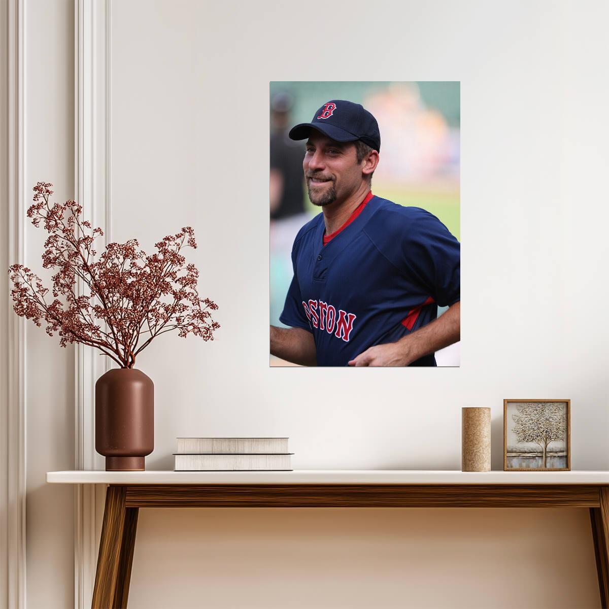 John Smoltz Boston Red Sox | Player Portrait | Baseball Hall of Fame Poster - Sports Poster
