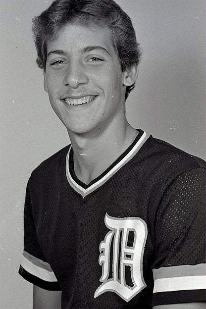Young John Smoltz Portrait | Detroit Tigers Poster | Vintage Baseball Photo - Vintage & Retro Poster