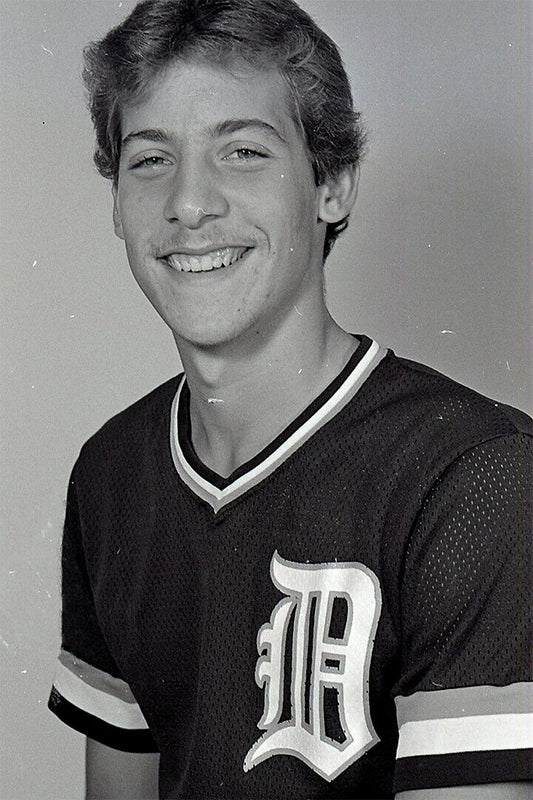 Young John Smoltz Portrait | Detroit Tigers Poster | Vintage Baseball Photo - Vintage & Retro Poster