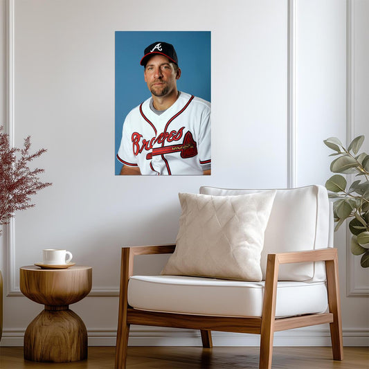 John Smoltz Atlanta Braves | Player Portrait | Baseball Hall of Fame Poster - Sports Poster
