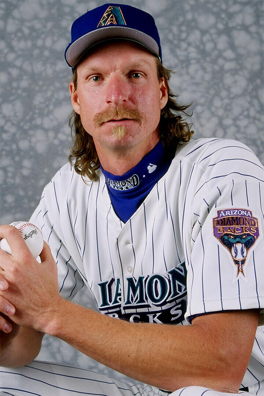 Randy Johnson Arizona Diamondbacks | "The Big Unit" Portrait | Vintage Baseball Poster - Sports Poster