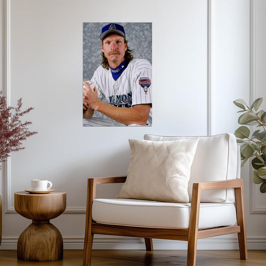 Randy Johnson Arizona Diamondbacks | "The Big Unit" Portrait | Vintage Baseball Poster - Sports Poster