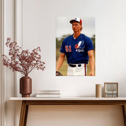 Randy Johnson Montreal Expos | Vintage Player Portrait | Baseball Legend Poster - Sports Poster