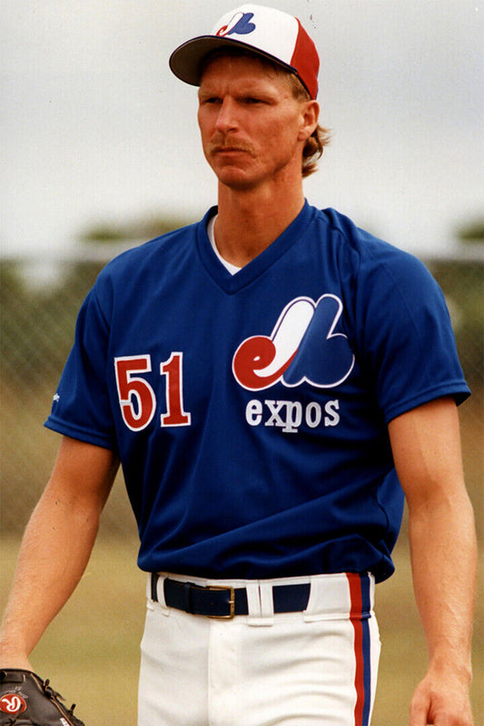 Randy Johnson Montreal Expos | Vintage Player Portrait | Baseball Legend Poster - Sports Poster