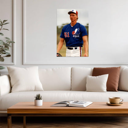 Randy Johnson Montreal Expos | Vintage Player Portrait | Baseball Legend Poster - Sports Poster